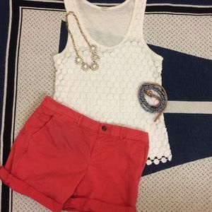 GAP Red Boyfriend Khaki Short Sz 6